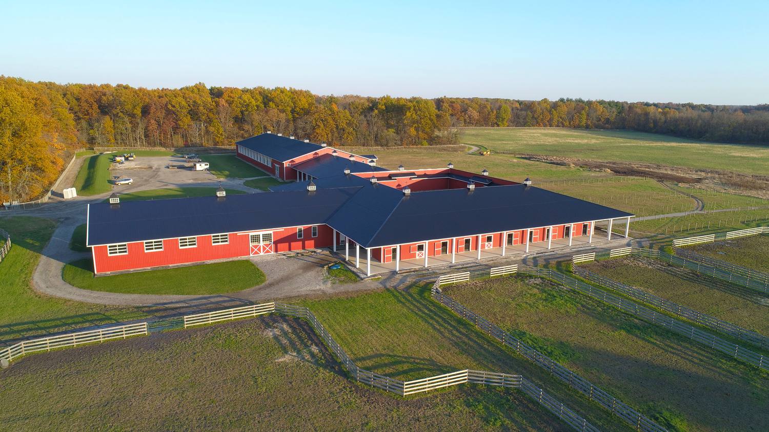 The barn complex and stable wings from above