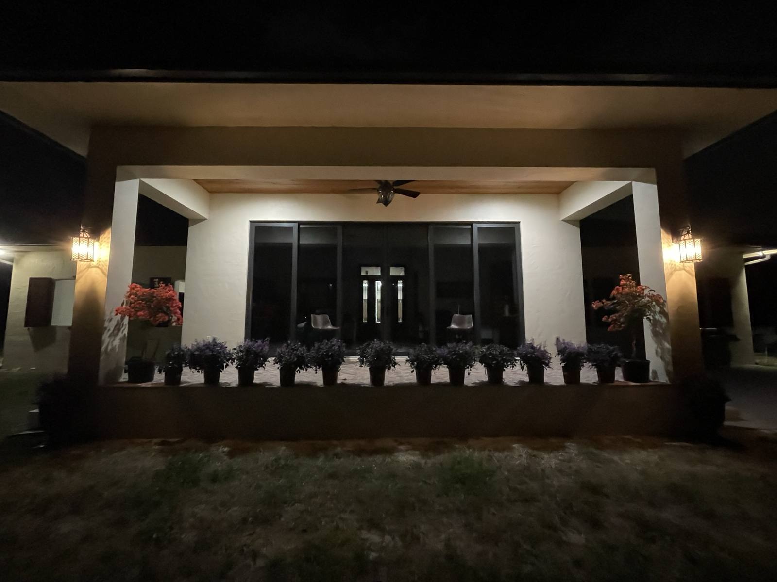 The residence at dusk