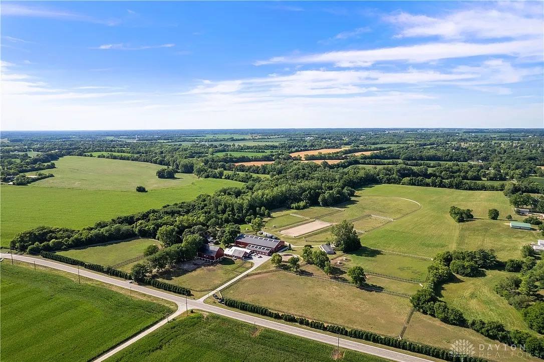 Aerial of the Heritage Stables property and surrounding farmland