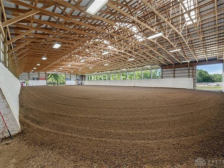 The window-lined indoor arena