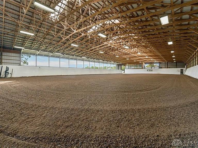 Inside the indoor arena