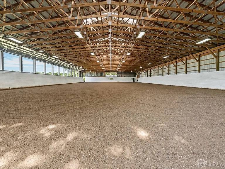 The indoor arena, freshly groomed
