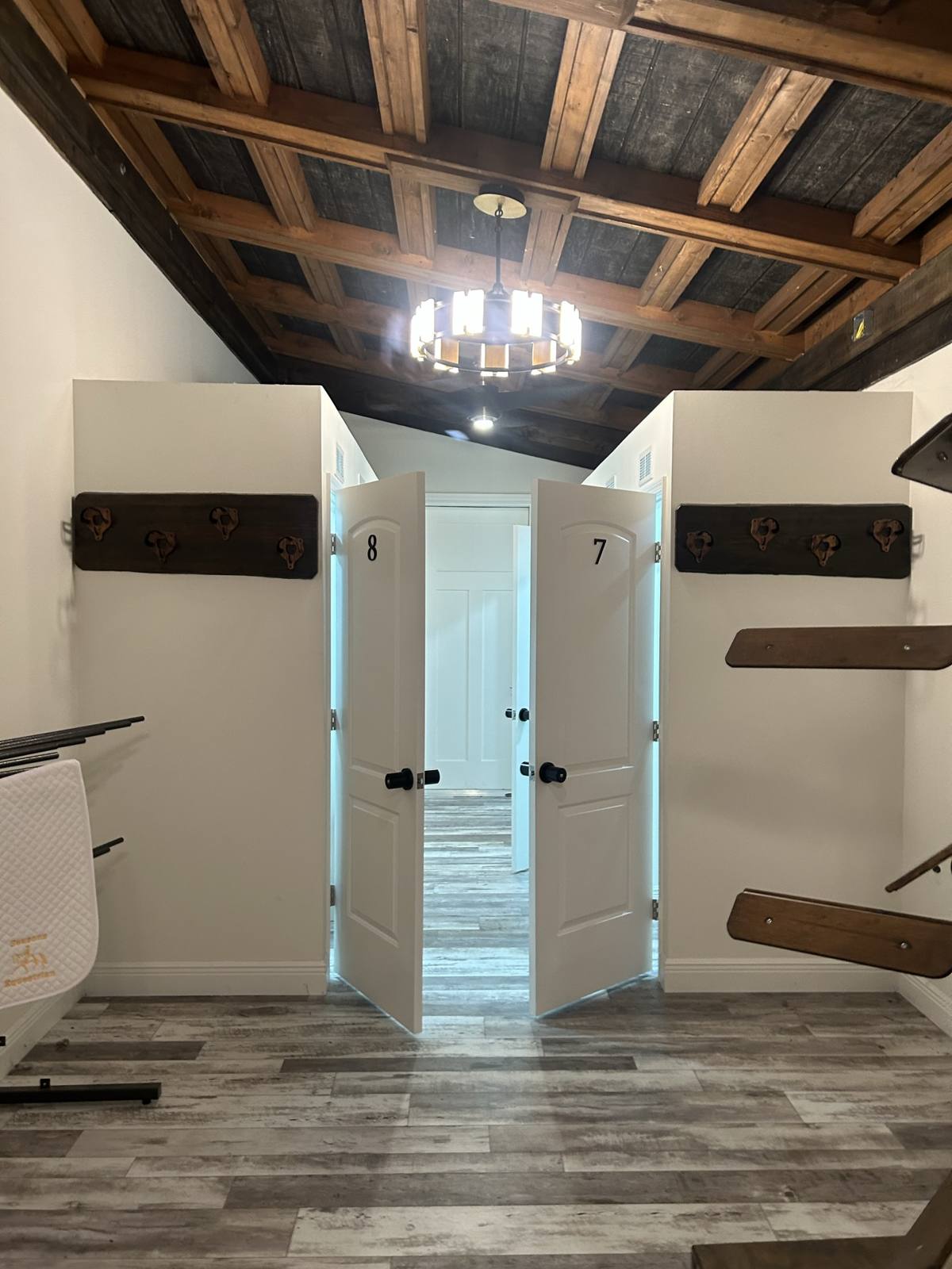 Tack lockers and changing area
