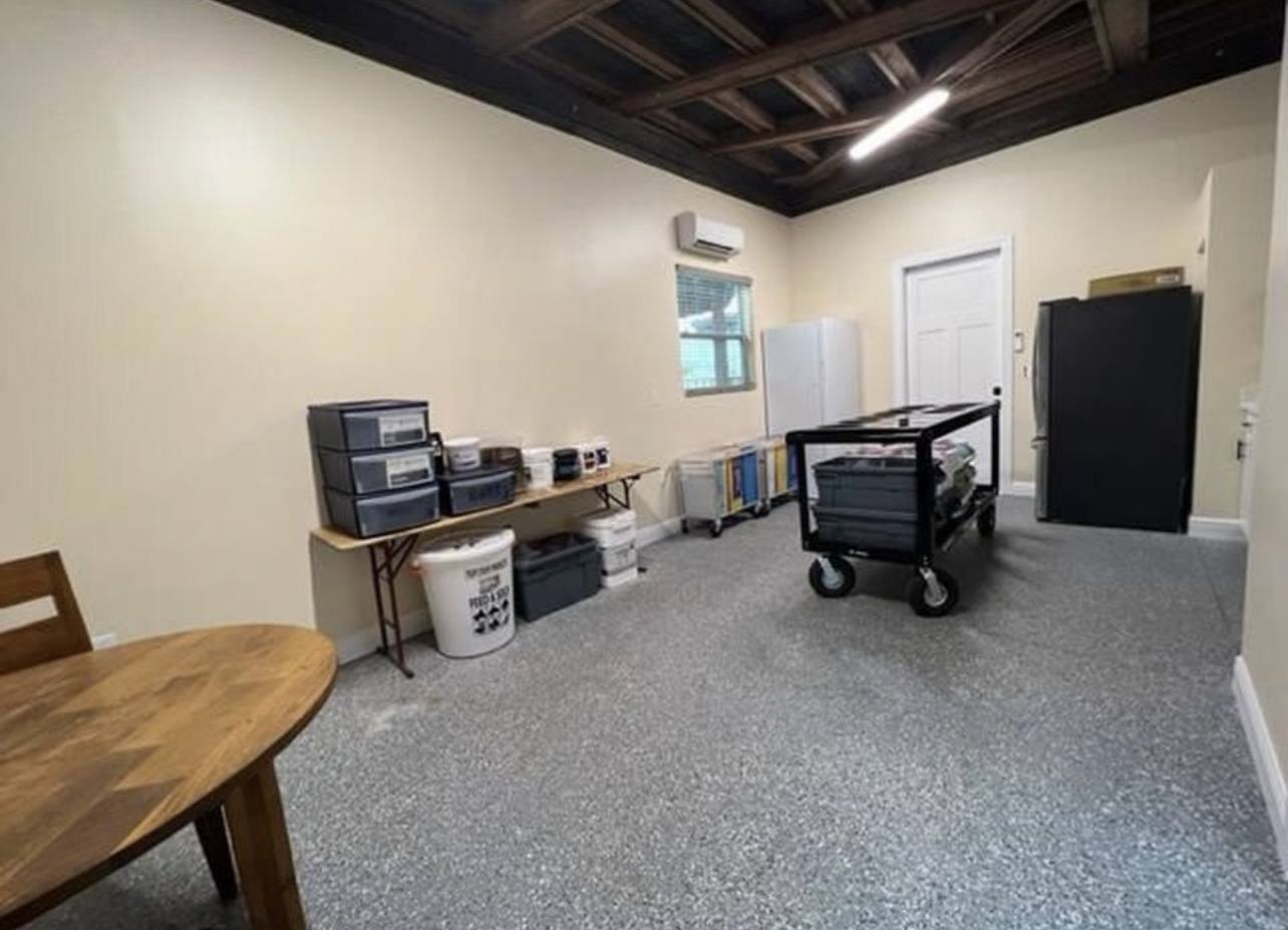 The feed and storage room